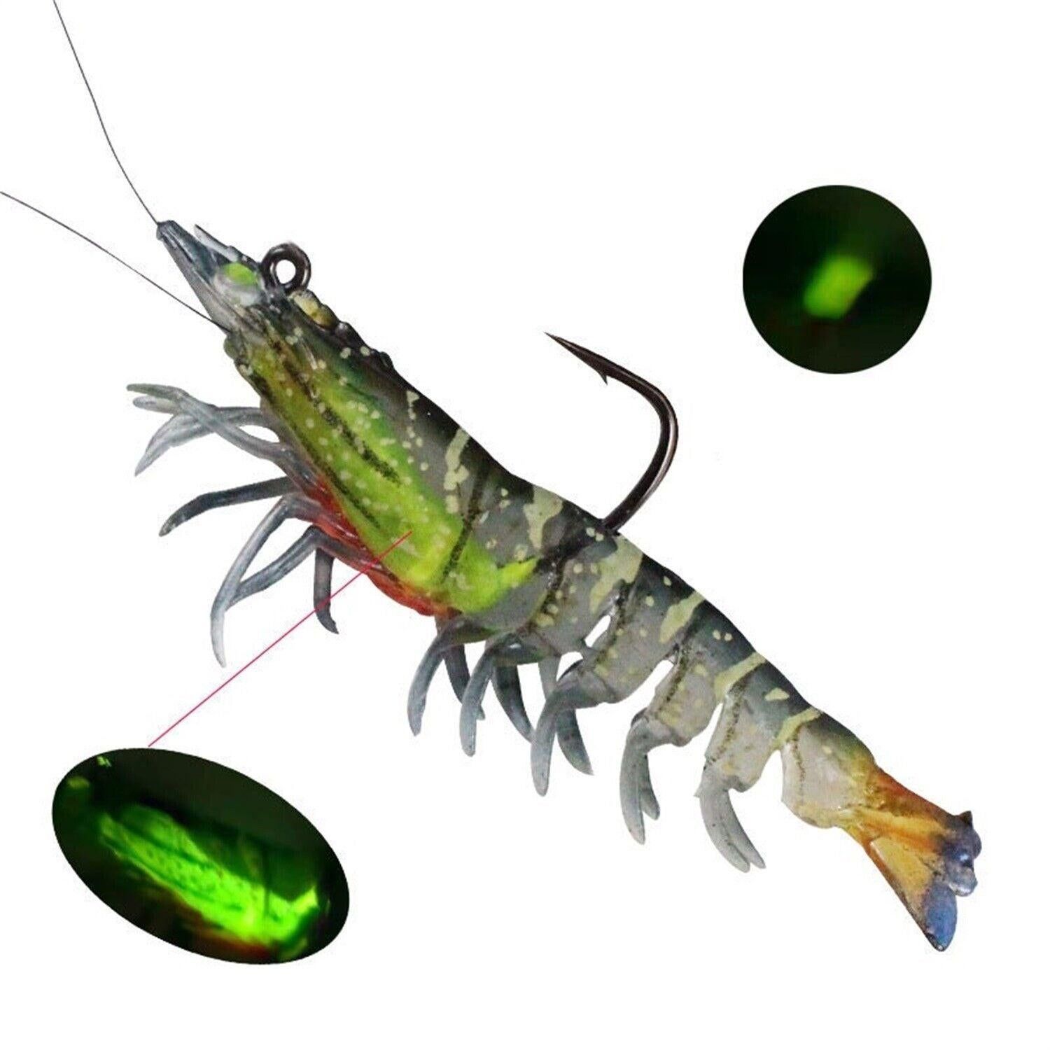 3X Durable TPE Fishing Tackle Prawn Shrimp Trout Bream Flathead Cod Jew Bass Lure - Black+Red+Orange-3 Packs - Image 2