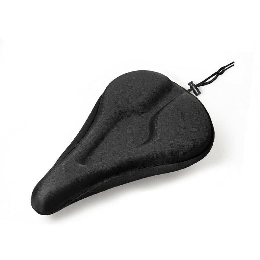 Cycling Seat Cover Silicone Thick Gel Bike Bicycle Saddle Cushion Pad Comfort AU-Black - Image 1