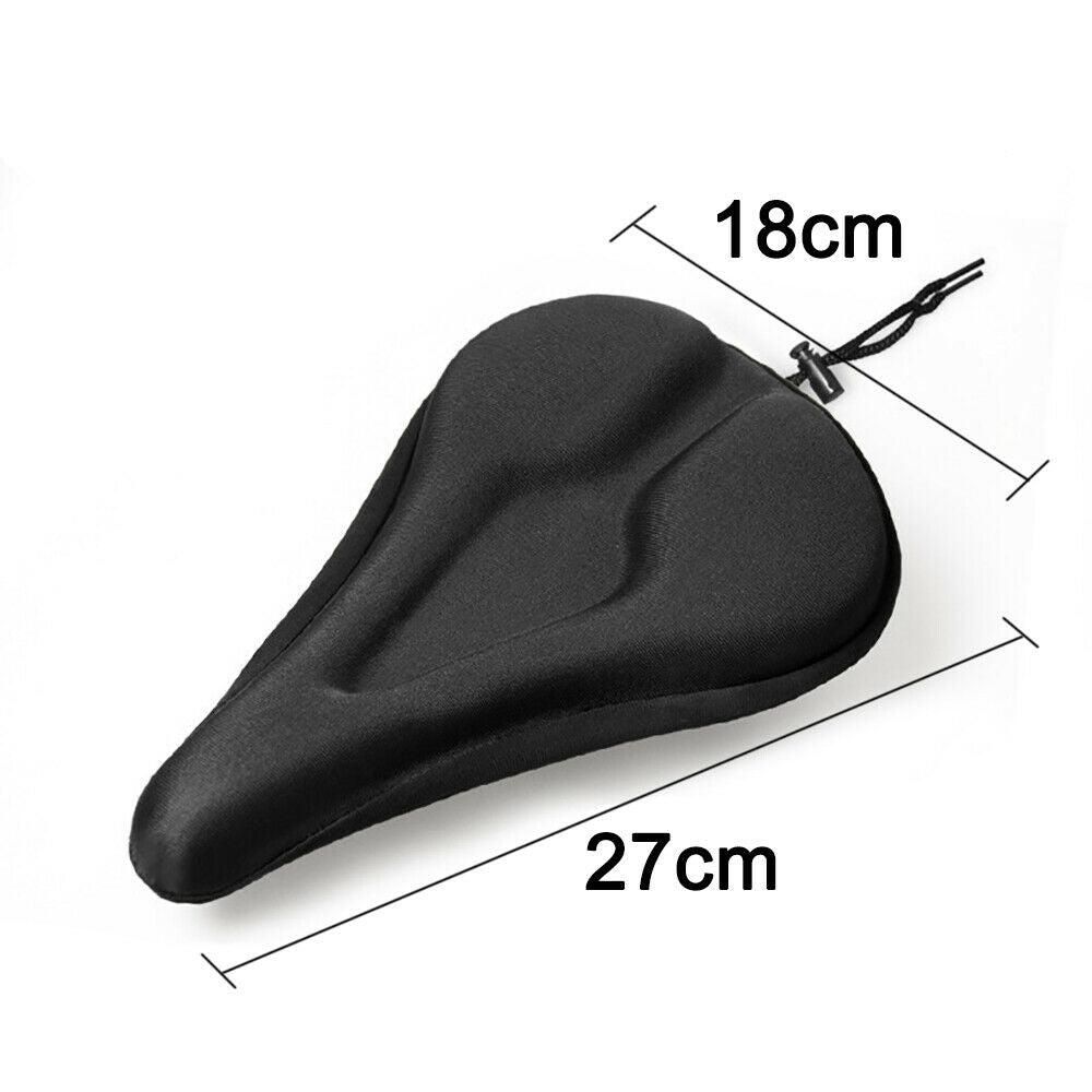 Cycling Seat Cover Silicone Thick Gel Bike Bicycle Saddle Cushion Pad Comfort AU-Black - Image 2
