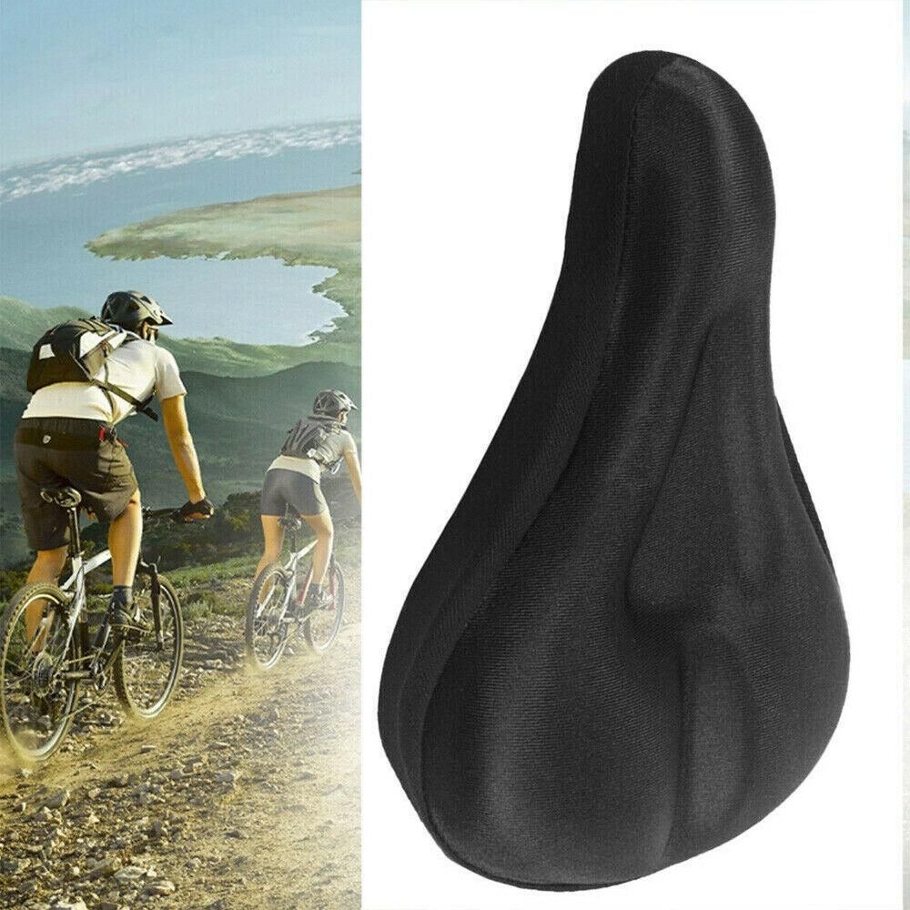 Cycling Seat Cover Silicone Thick Gel Bike Bicycle Saddle Cushion Pad Comfort AU-Black - Image 4