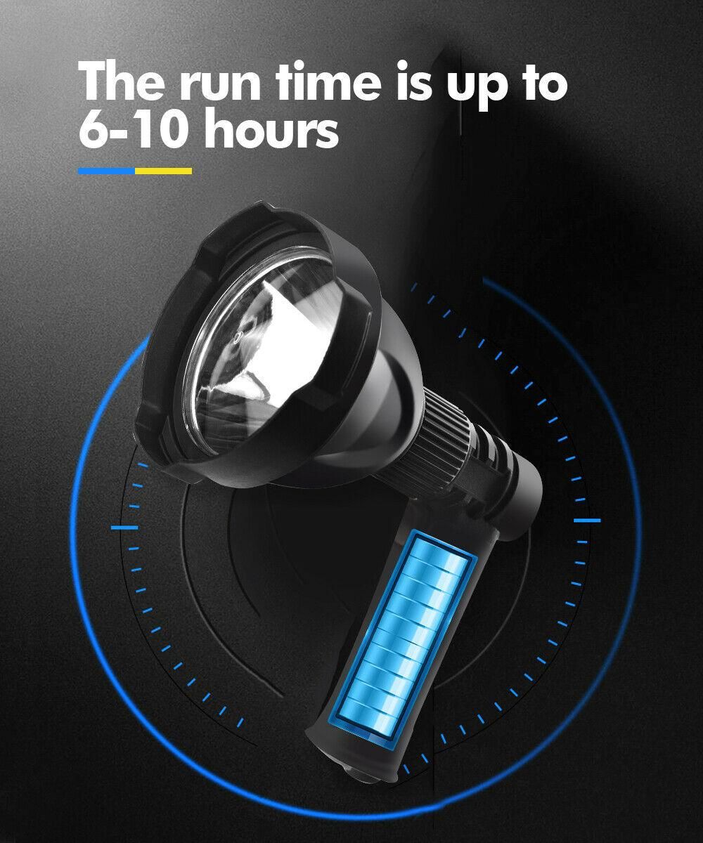 LED Handheld Spotlight Rechargeable Camping Hunting Flashlight Torch Spot Light - Image 5