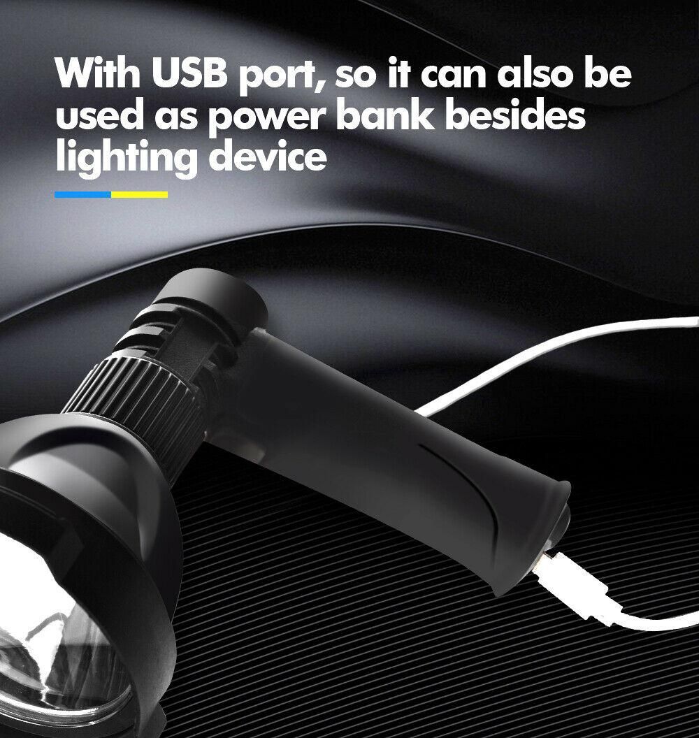 LED Handheld Spotlight Rechargeable Camping Hunting Flashlight Torch Spot Light - Image 7