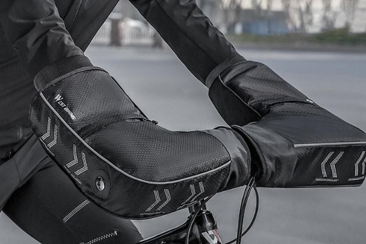 Winter Bike Handlebar Mitts - Universal Thickened Windproof Gloves for Road Bicycles - Image 3