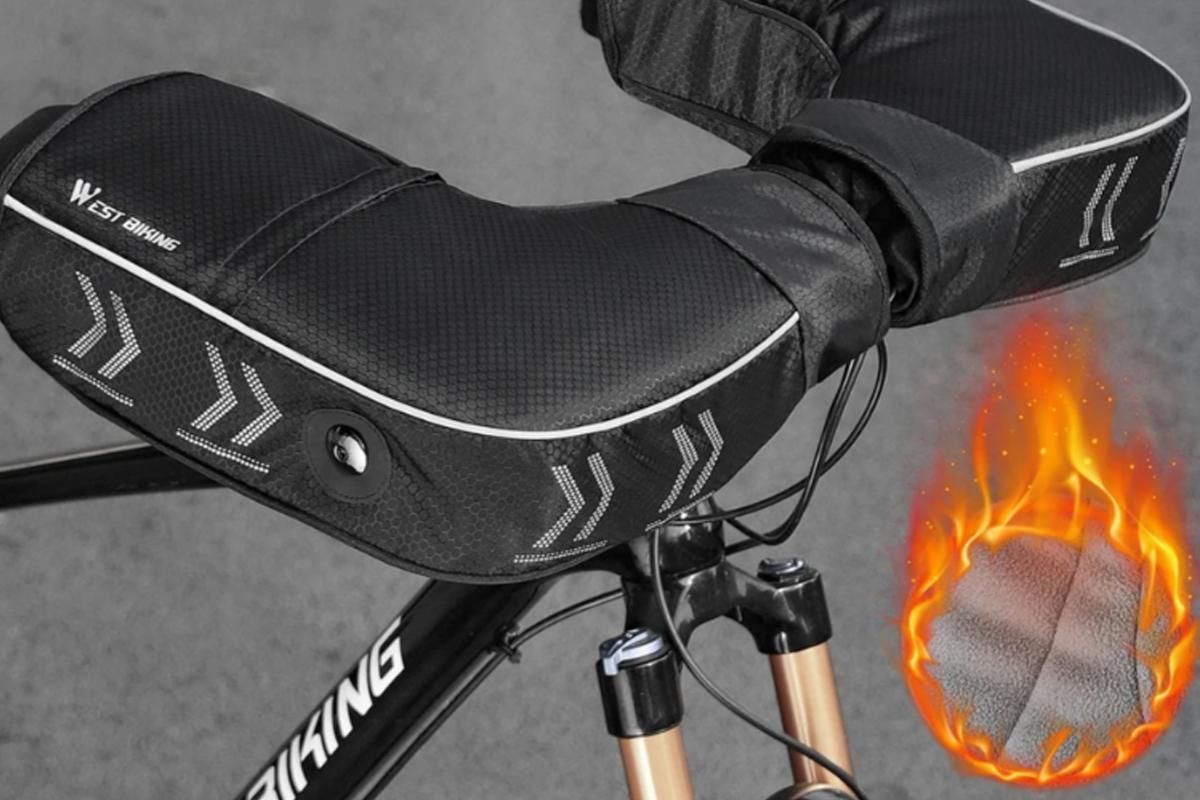Winter Bike Handlebar Mitts - Universal Thickened Windproof Gloves for Road Bicycles - Image 4