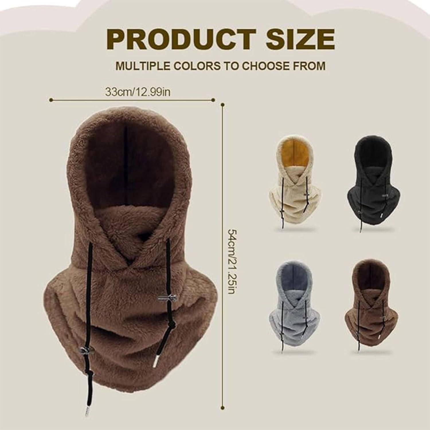 Ski Mask Winter Windproof Warm Uni Fleece Lined Face Cover Scarf (Green) - Image 7