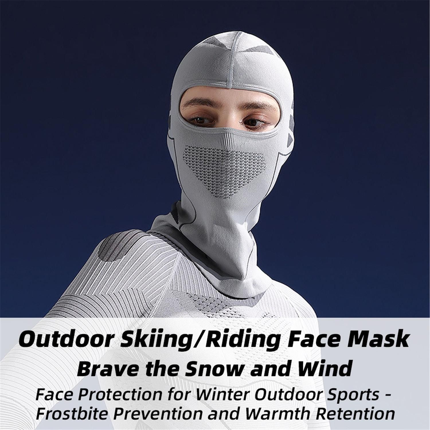 Ski Mask Winter Warm Head Cover for Men Cold Weather Motorcycle (Black) - Image 8