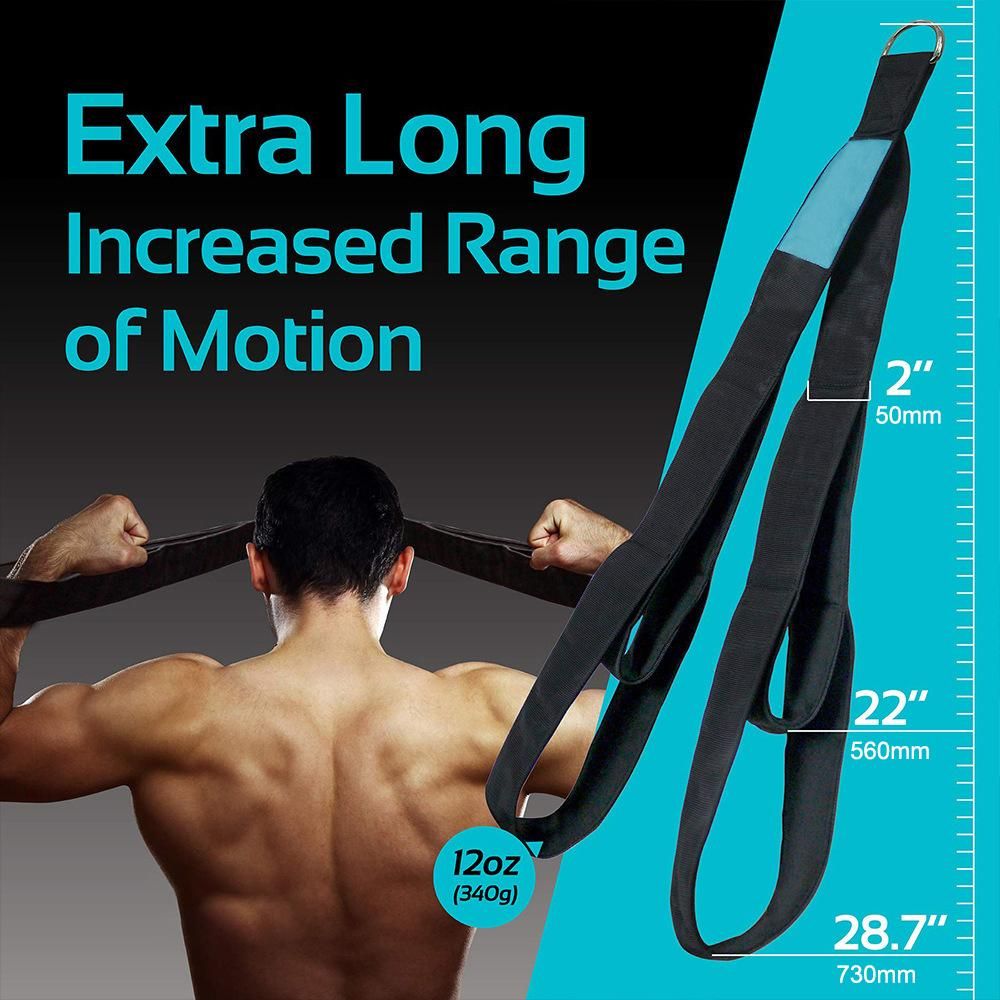 Tricep Rope Cable Attachment Two Lengths Built in One for Home Gym (Black) - Image 2