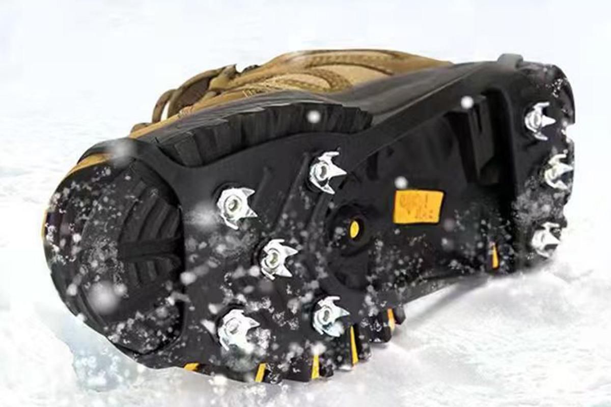 2 Pairs Ice Cleats Traction Crampons Snow Grips with 8 Spikes for Boots Shoes - For EU40-45 - Image 4