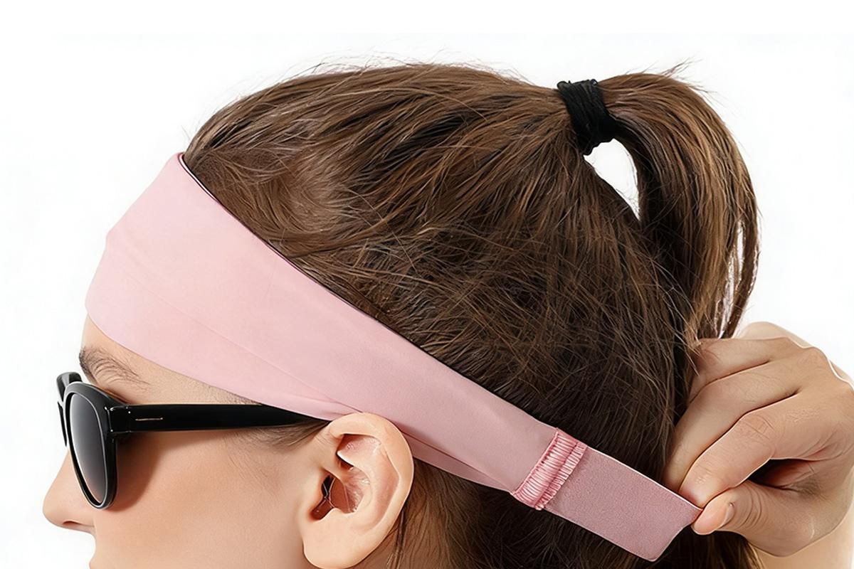 4 Pack Fitness Sweat Headbands Wide Elastic Sports Headbands for Workout Yoga - Image 4