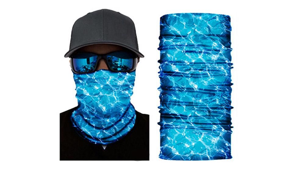 Cycling Mask Neck Tube Warmer Reusable Windproof Scarf UV Resistance Outdoor Sports Washable Face Neck Mask Cover(Acid Blue) - Image 1