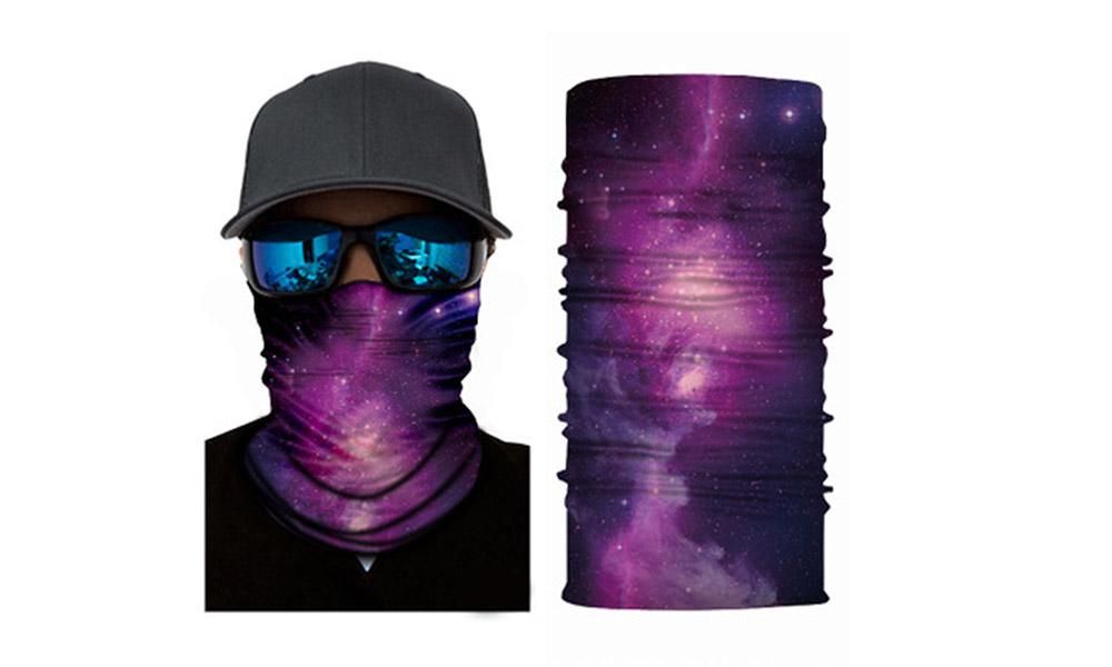Cycling Mask Neck Tube Warmer Reusable Windproof Scarf UV Resistance Outdoor Sports Washable Face Neck Mask Cover(Purple) - Image 1