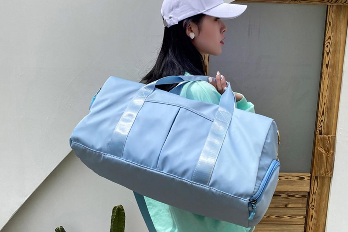 Gym Duffle Bag Taekwondo Travel Duffel Bag Outdoor Gym Sports Bag -Light Blue - Image 2