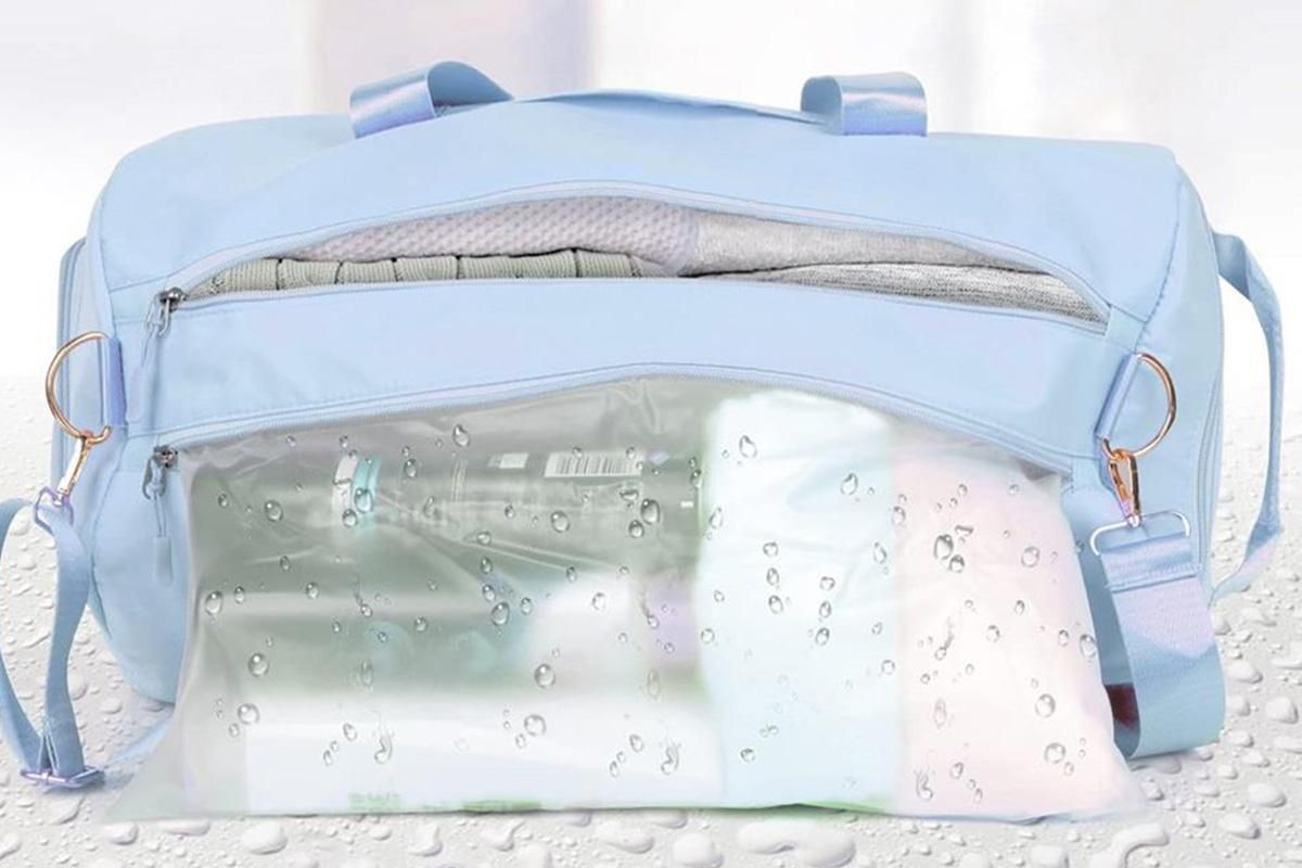 Gym Duffle Bag Taekwondo Travel Duffel Bag Outdoor Gym Sports Bag -Light Blue - Image 3