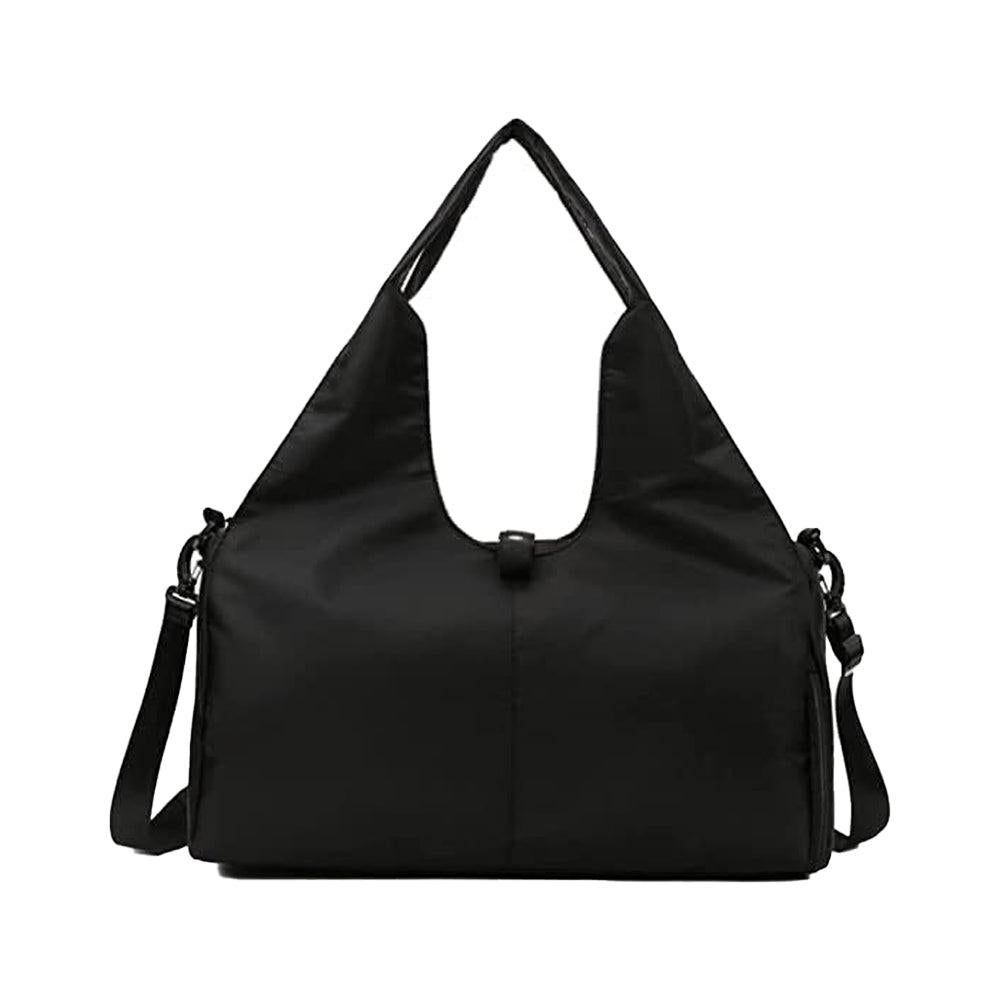Gym Tote Bag with Shoe Compartment and Wet Dry Storage Pockets for Women Travel Duffel Bag Yoga Gym Bags with Yoga Mat Holder -Black - Image 4