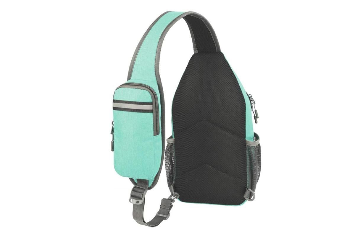 Water Resistant Crossbody Sling Backpack Sling Bag Travel Hiking Chest Bag Daypack - Mint - Image 4