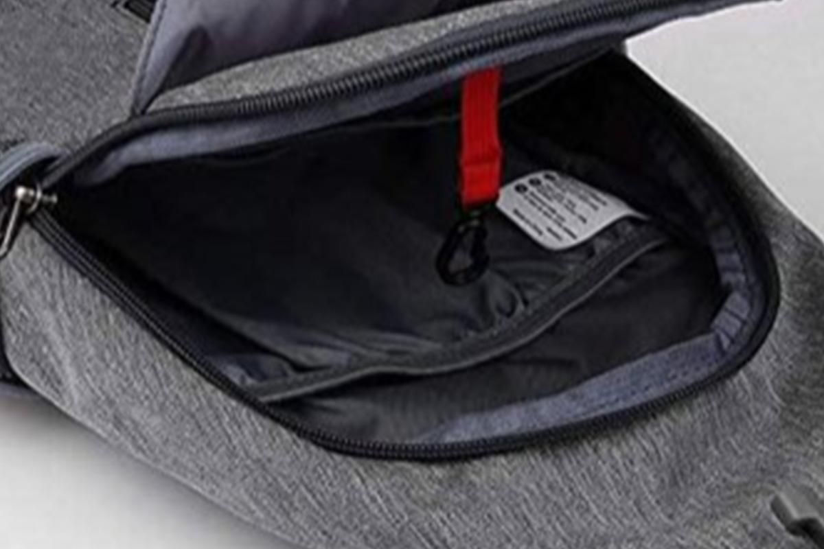 Water Resistant Crossbody Sling Backpack Sling Bag Travel Hiking Chest Bag Daypack - Dark Grey - Image 5