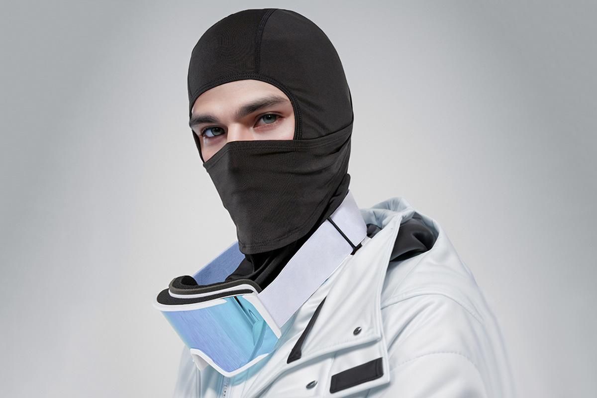 Windproof Thermal Face Mask Headgear for Outdoor Sports - Pure Black - Image 4