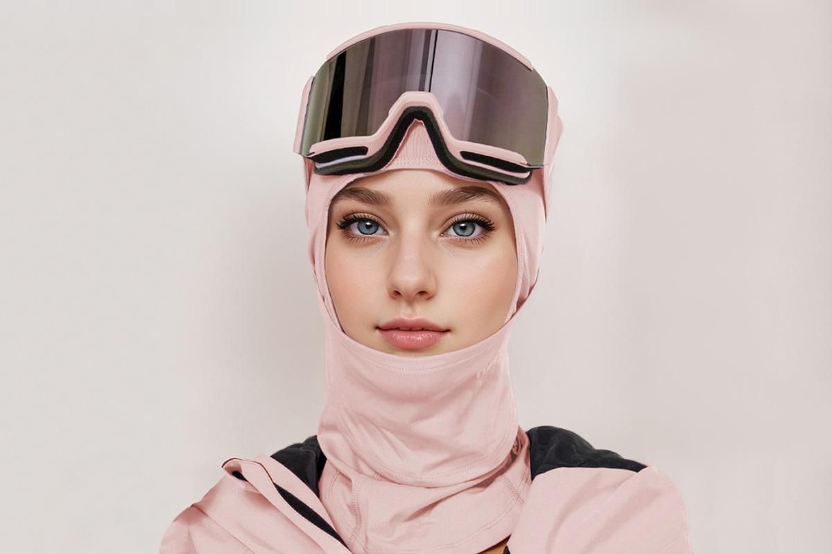 Windproof Thermal Face Mask Headgear for Outdoor Sports - Sakura Pink - Image 3