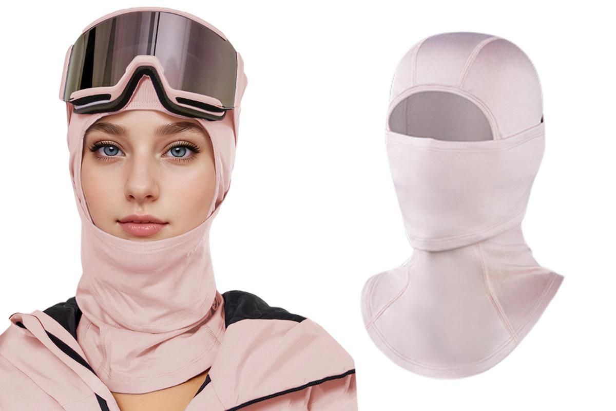 Windproof Thermal Face Mask Headgear for Outdoor Sports - Sakura Pink - Image 4