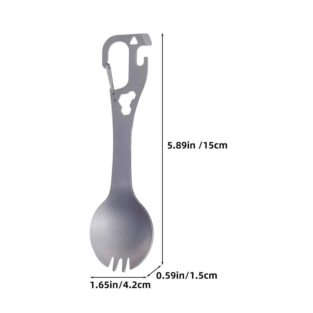 Camping Bottle Opener Spoon Portable Tool Fork Spoon Multi-use Camping Fork Outdoor Fork - Image 2