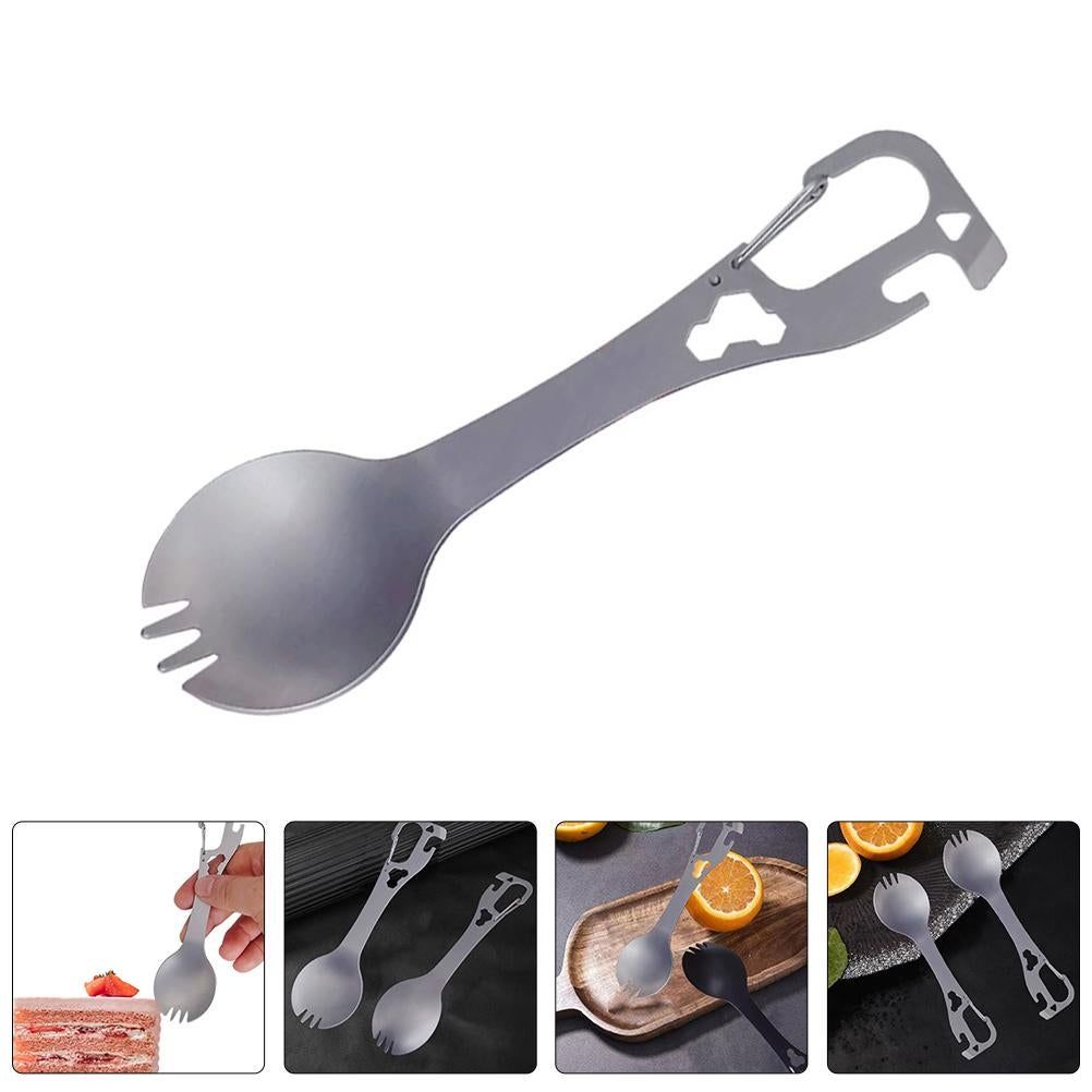 Camping Bottle Opener Spoon Portable Tool Fork Spoon Multi-use Camping Fork Outdoor Fork - Image 3