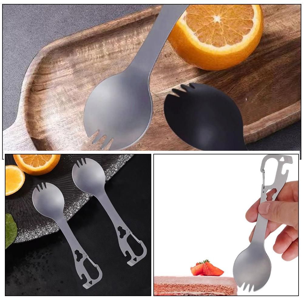 Camping Bottle Opener Spoon Portable Tool Fork Spoon Multi-use Camping Fork Outdoor Fork - Image 5