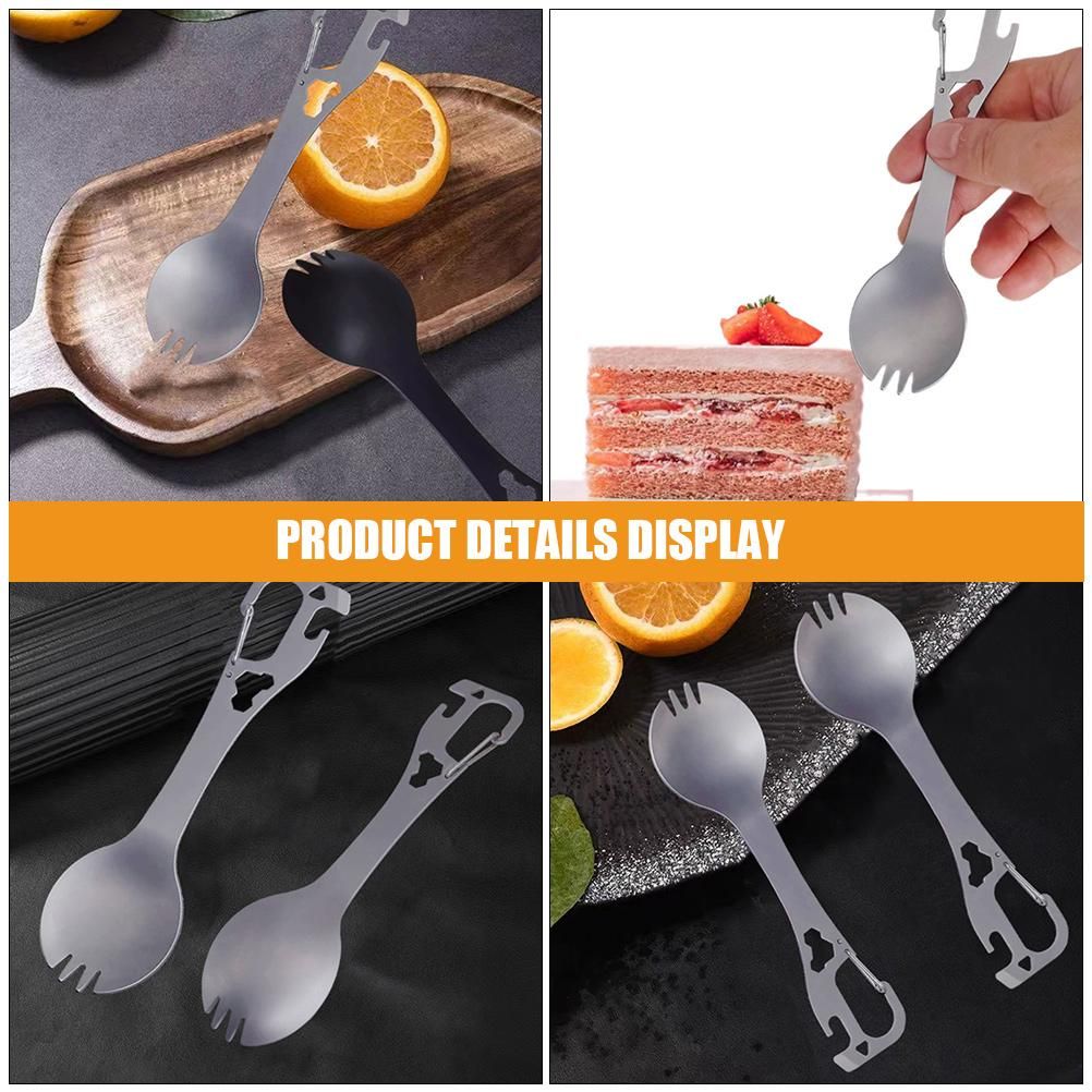 Camping Bottle Opener Spoon Portable Tool Fork Spoon Multi-use Camping Fork Outdoor Fork - Image 8