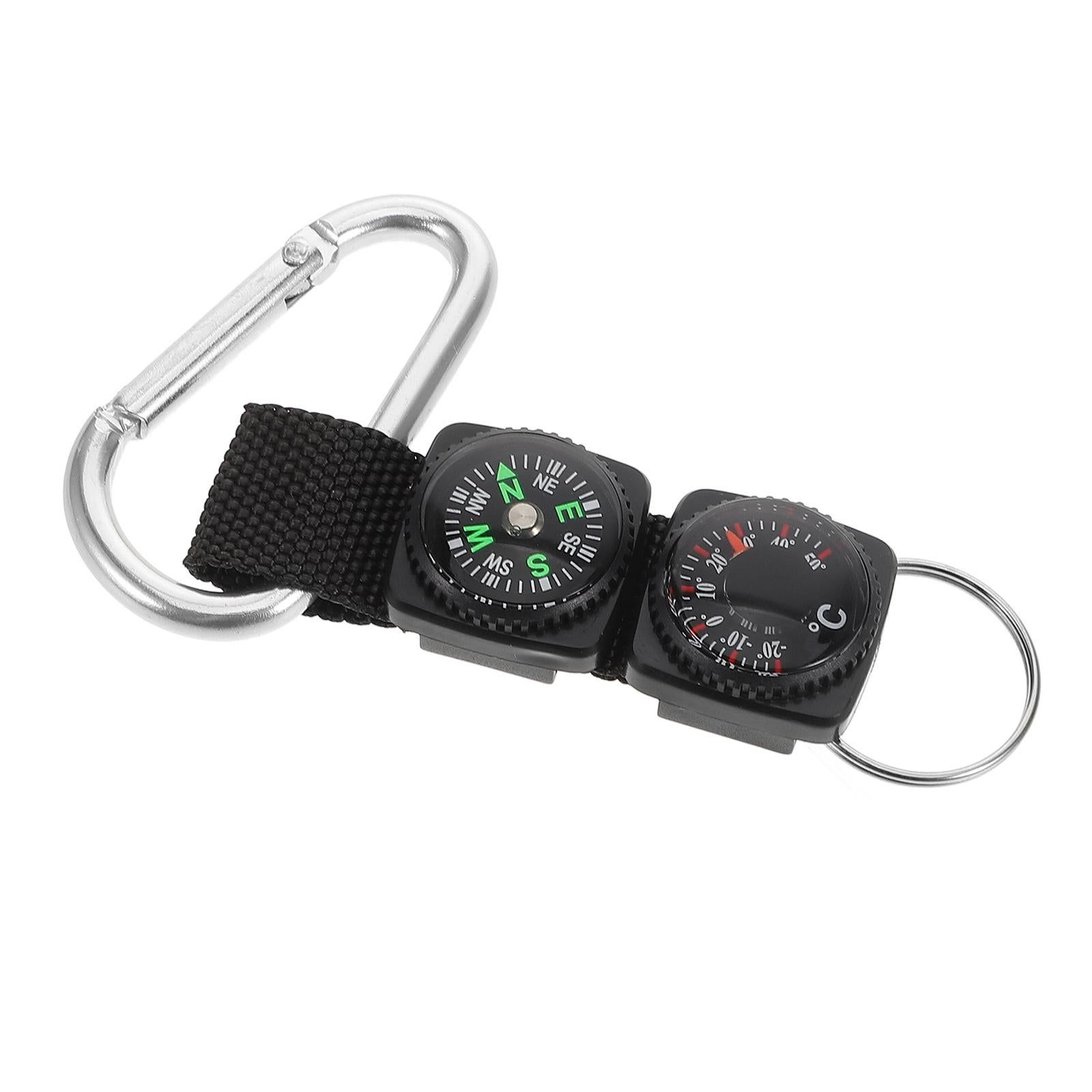 Portable Carabiner Compass Metal Compass Backpacking Compass Hiking Essentials Multifunctional Hiking Compass With Carabiner - Image 4