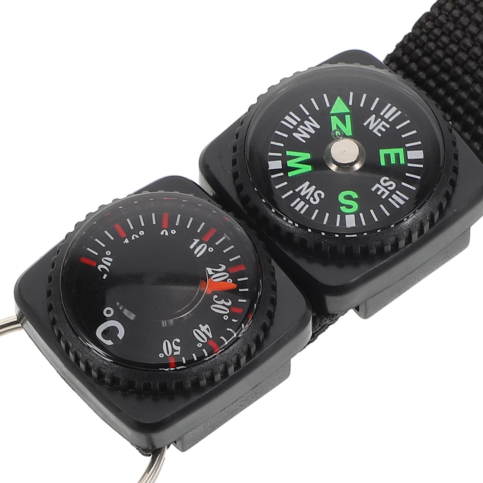 Portable Carabiner Compass Metal Compass Backpacking Compass Hiking Essentials Multifunctional Hiking Compass With Carabiner - Image 7
