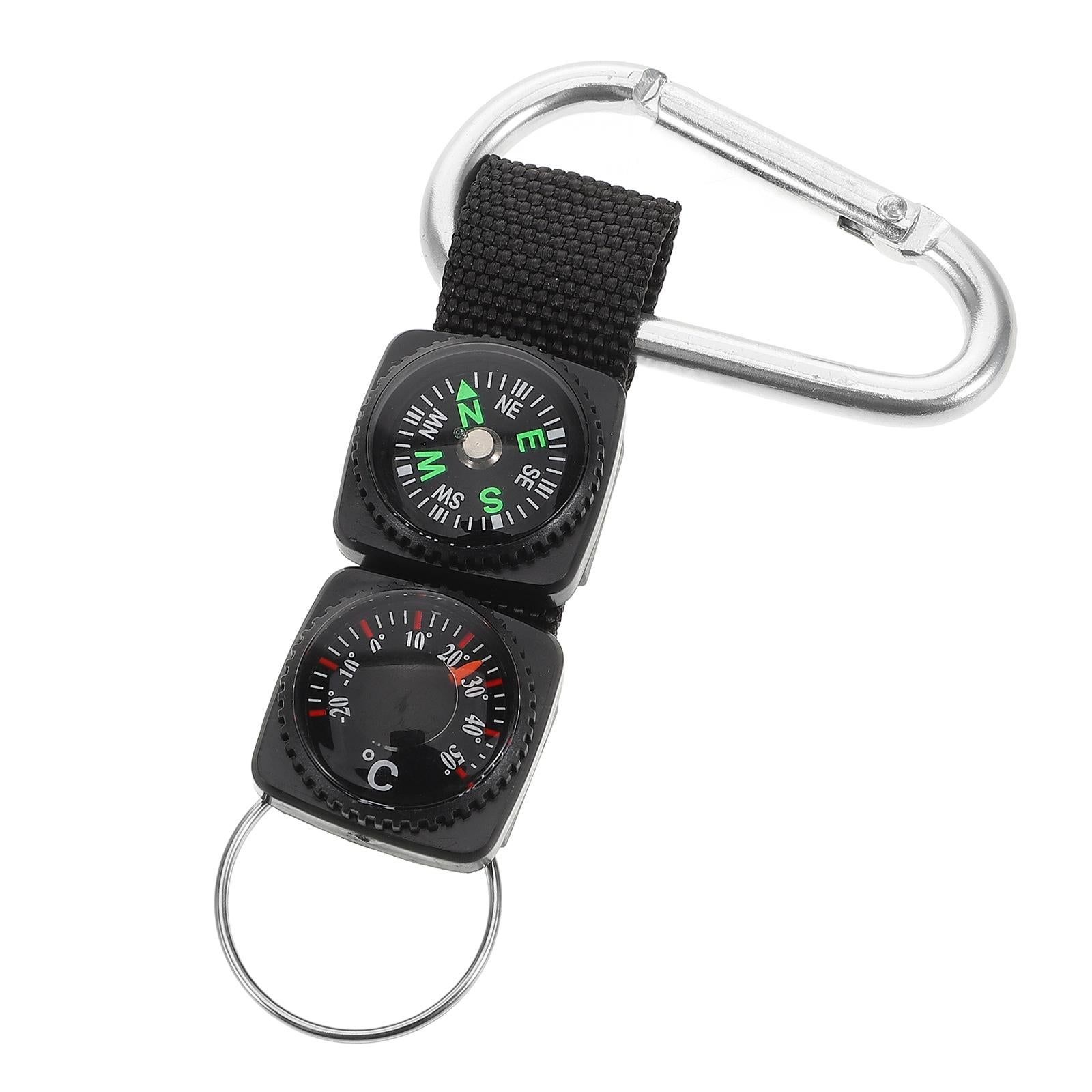 Portable Carabiner Compass Metal Compass Backpacking Compass Hiking Essentials Multifunctional Hiking Compass With Carabiner - Image 8