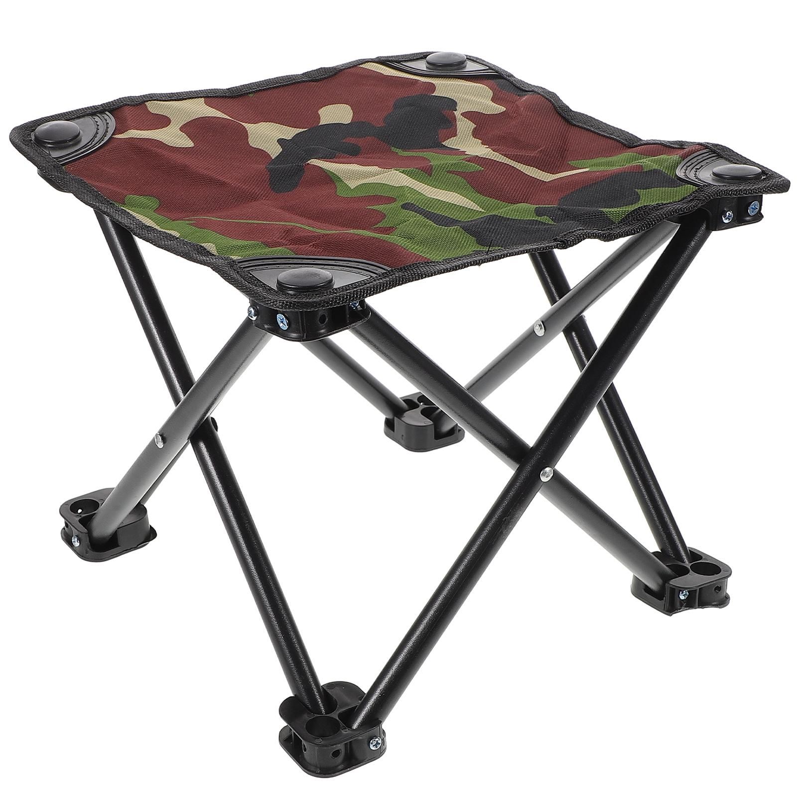 Portable Mini Folding Stool Camouflage Pattern Fishing Camping Stool Chair Outdoor Small Seat For Outdoor Hiking Gardening Beach Travelling - Image 1