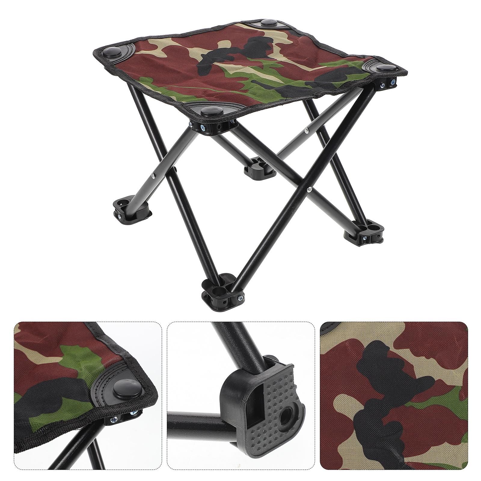 Portable Mini Folding Stool Camouflage Pattern Fishing Camping Stool Chair Outdoor Small Seat For Outdoor Hiking Gardening Beach Travelling - Image 2