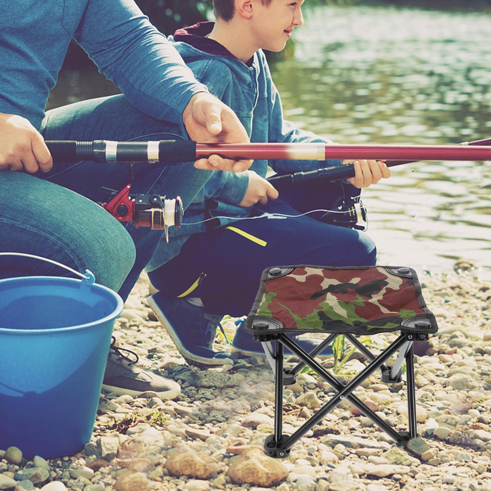 Portable Mini Folding Stool Camouflage Pattern Fishing Camping Stool Chair Outdoor Small Seat For Outdoor Hiking Gardening Beach Travelling - Image 5