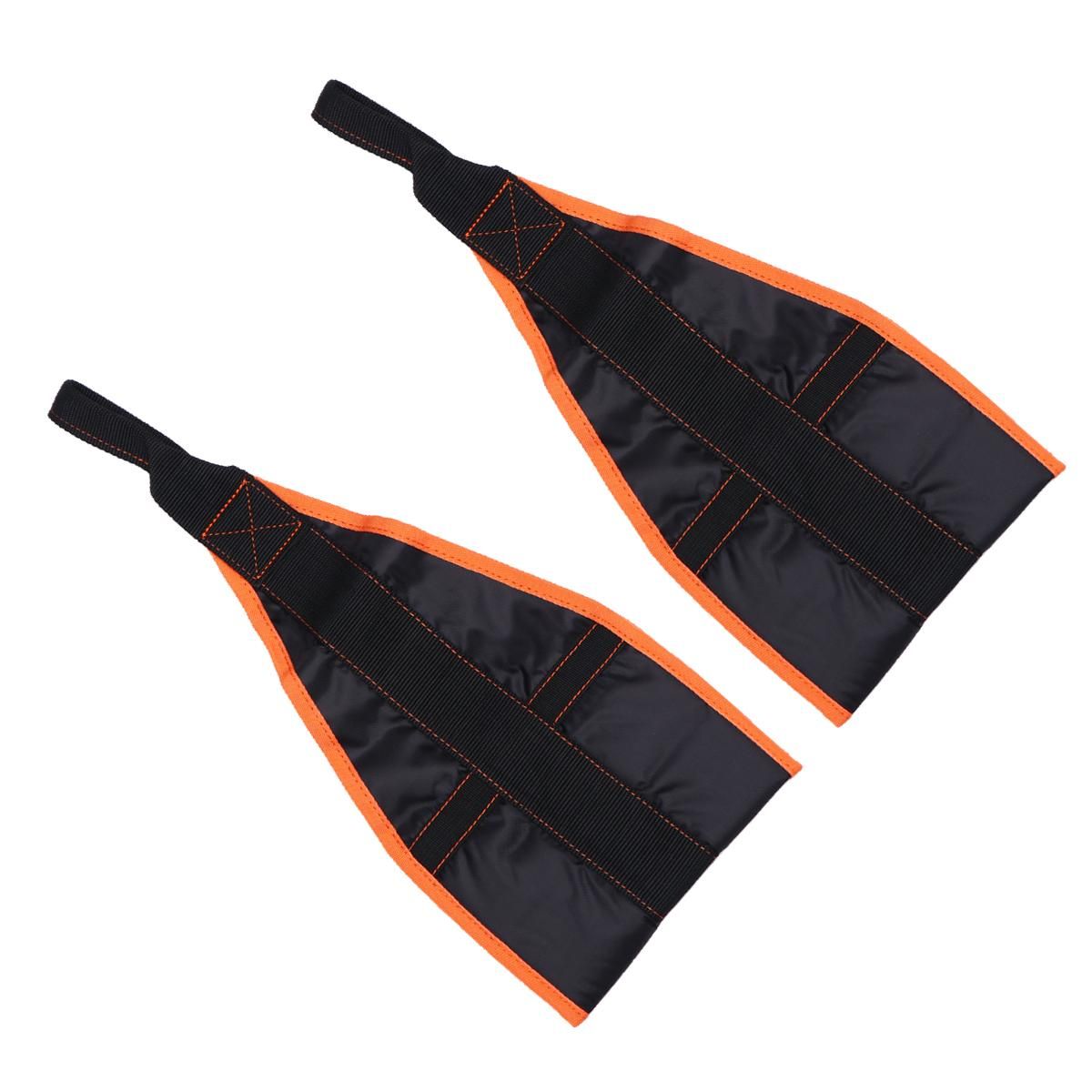 1 Pair of Hanging Thicken Nylon Straps Pull-up Belts Abdominal Muscles Training Chinup Bar Mounted Gym Supplies (Orange Black) - Image 2
