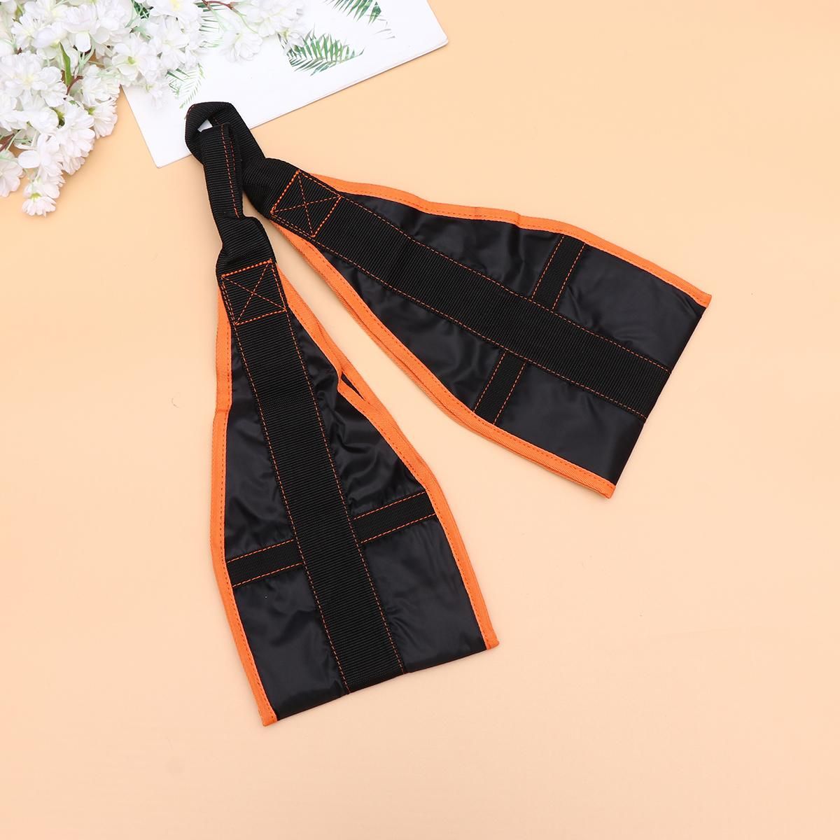 1 Pair of Hanging Thicken Nylon Straps Pull-up Belts Abdominal Muscles Training Chinup Bar Mounted Gym Supplies (Orange Black) - Image 7