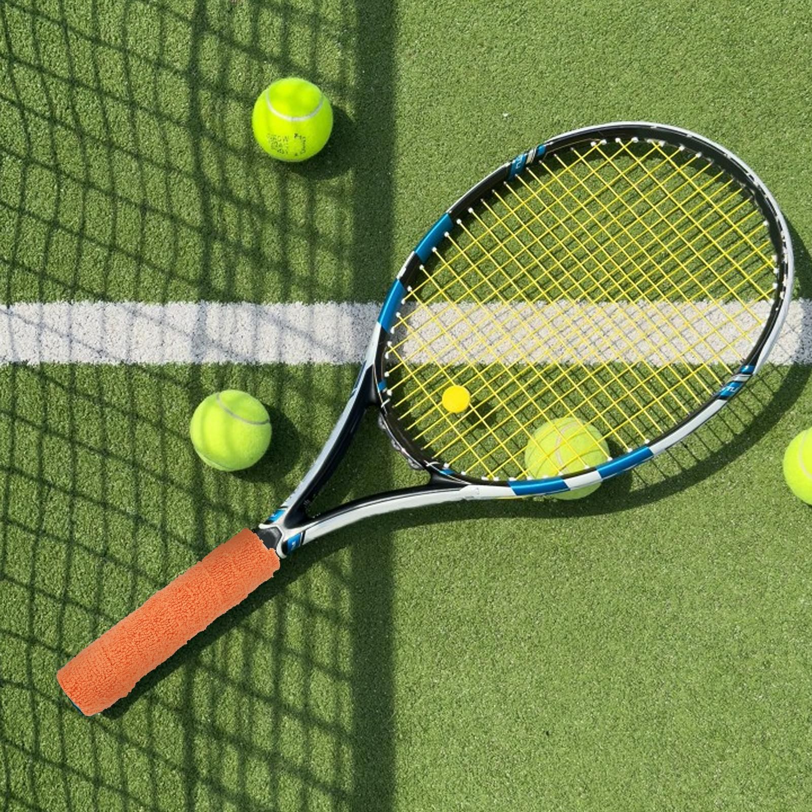 1 Roll Tennis Racket Grip Tape Fiber Towel Grip Tape for Tennis Badminton Rackets Multi-Functional Anti-Slip Sweat Absorbent Overgrip for Sports Enthusiasts - Image 2