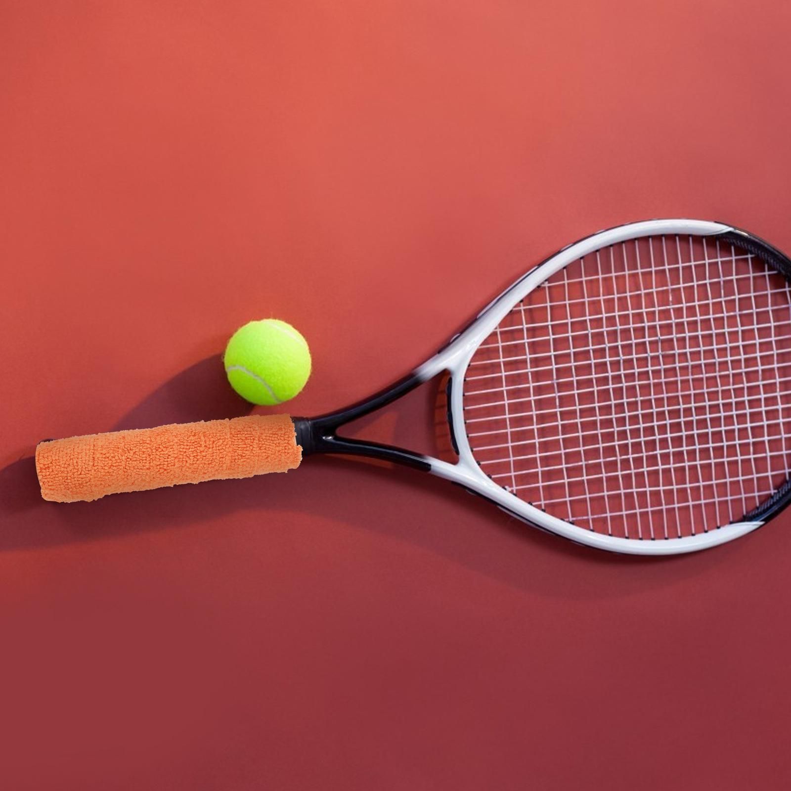 1 Roll Tennis Racket Grip Tape Fiber Towel Grip Tape for Tennis Badminton Rackets Multi-Functional Anti-Slip Sweat Absorbent Overgrip for Sports Enthusiasts - Image 4