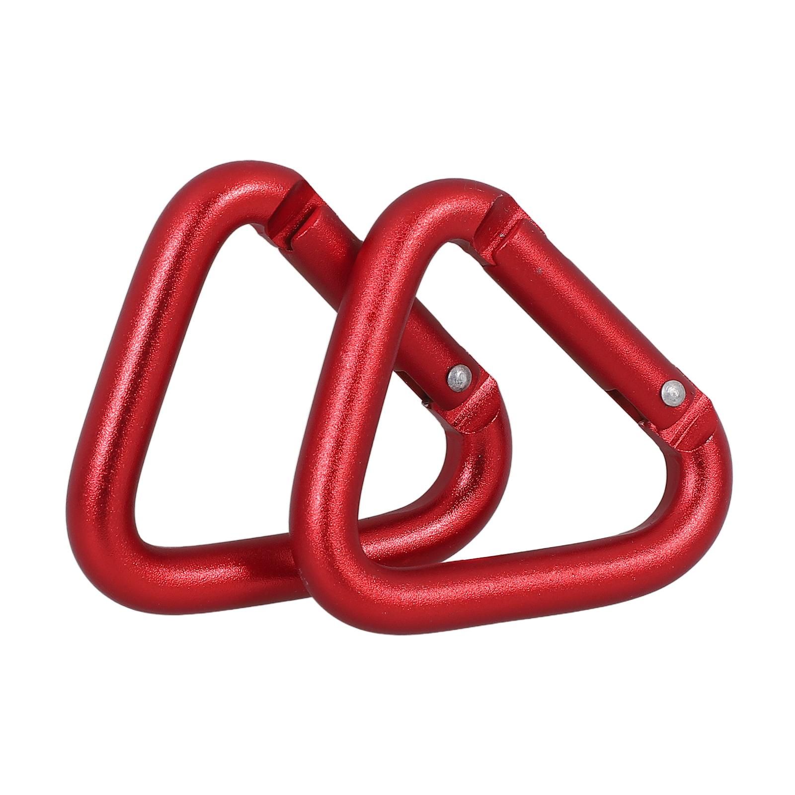 2Pcs Climbing Buckles Climbing Carabiners Triangle Hanging Buckles Locking Climb Carabiners - Image 1