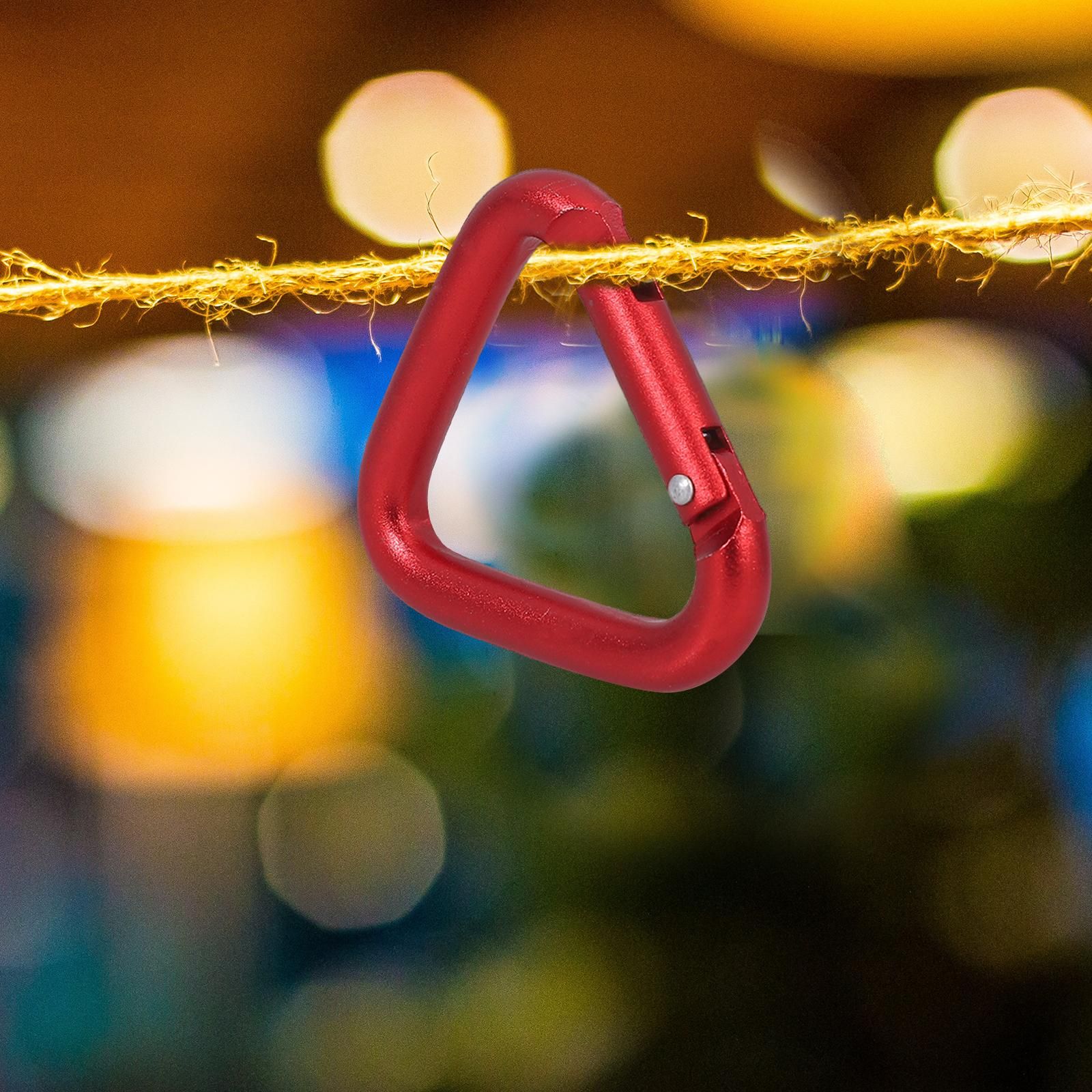 2Pcs Climbing Buckles Climbing Carabiners Triangle Hanging Buckles Locking Climb Carabiners - Image 7