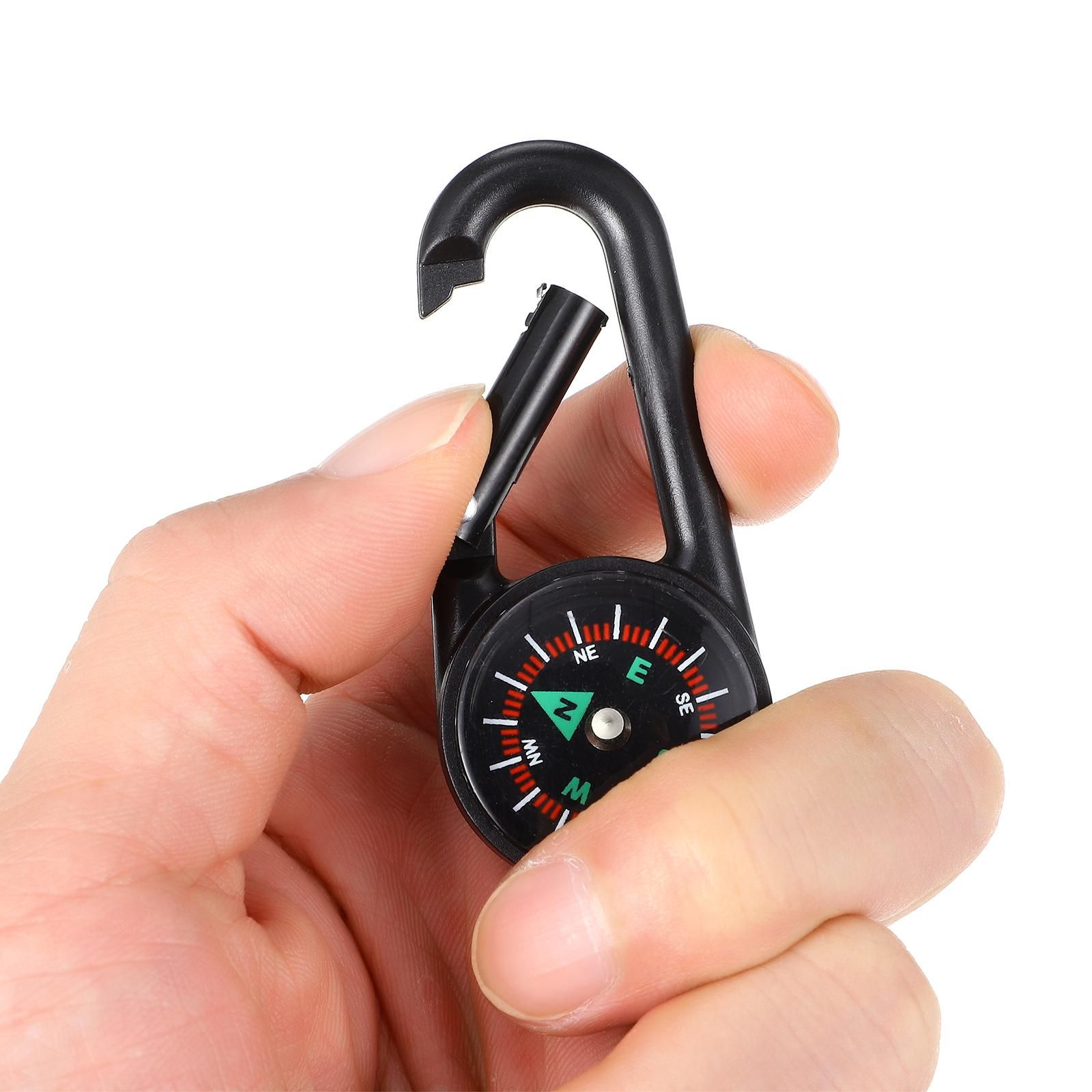 24 Pcs Compass Carabiners Clip-on Self Locking Keychains for Outdoor Hiking Camping - Image 6