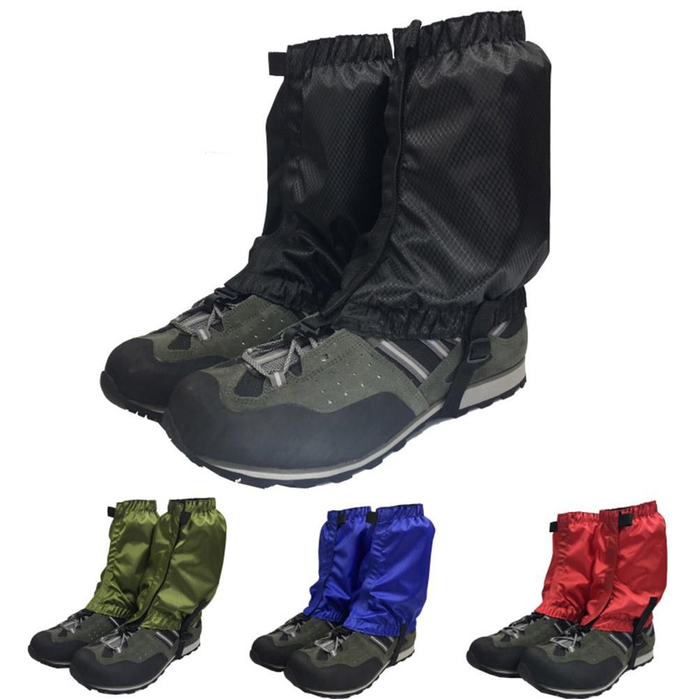 1 Pair Snow Gaiters Lightweight Waterproof Ankle Gaiters for Outdoor Hiking Walking Climbing (Black) - Image 2