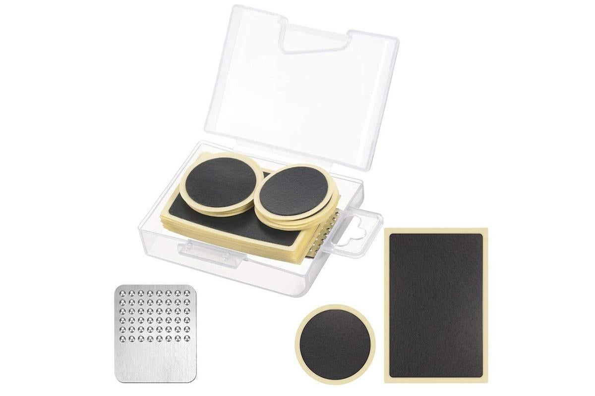 24Pcs Bike Tire Patch Kit with 4 Metal Rasps No Glue Needed for Bicycle Inner Tube Repair - Image 2