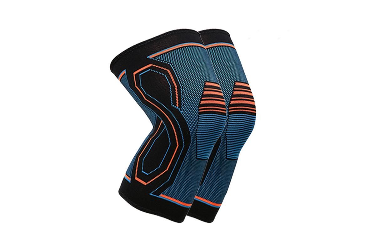2-Pack Knitted Knee Support Sleeve Leg Brace for Gym Sports Running(M) - Image 1