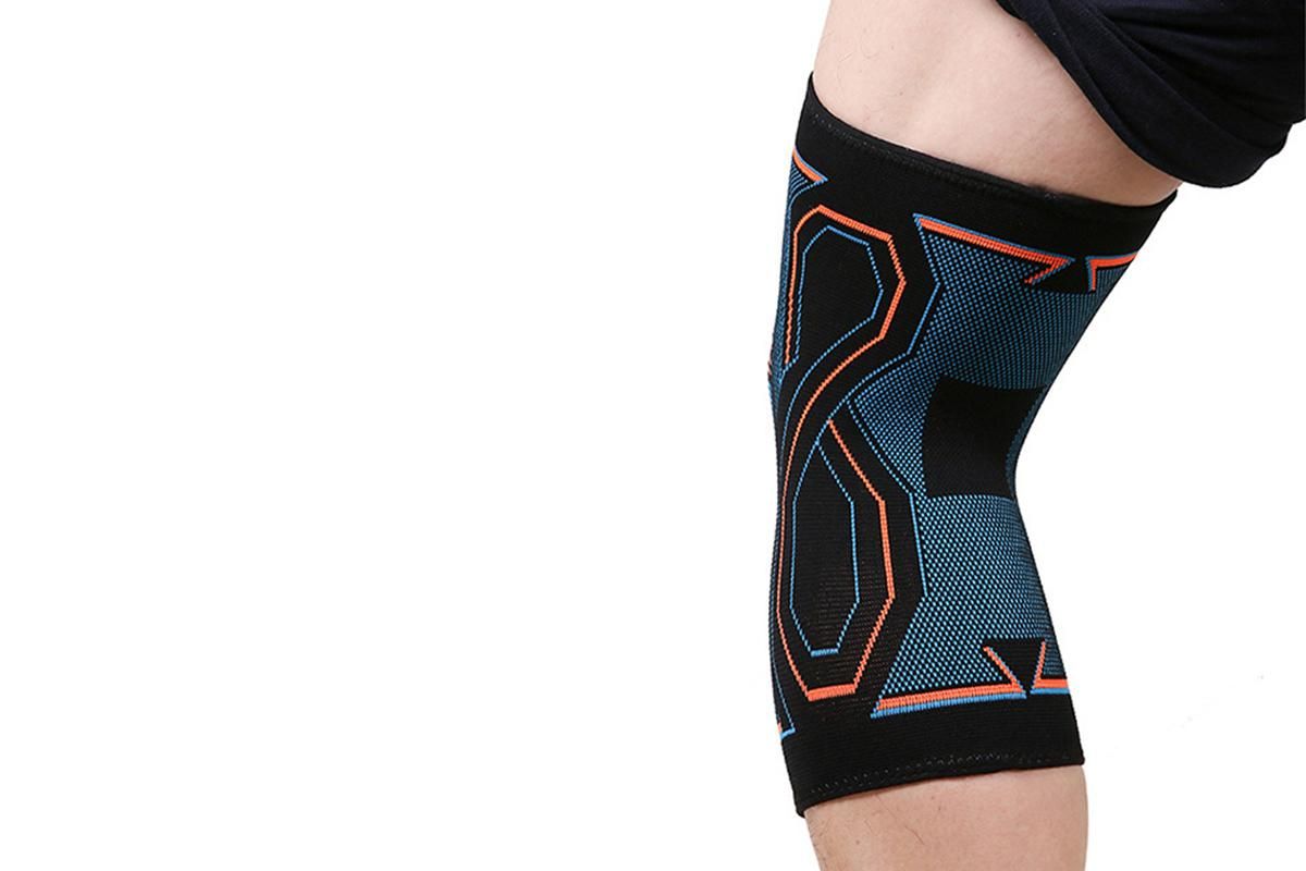 2-Pack Knitted Knee Support Sleeve Leg Brace for Gym Sports Running(M) - Image 7