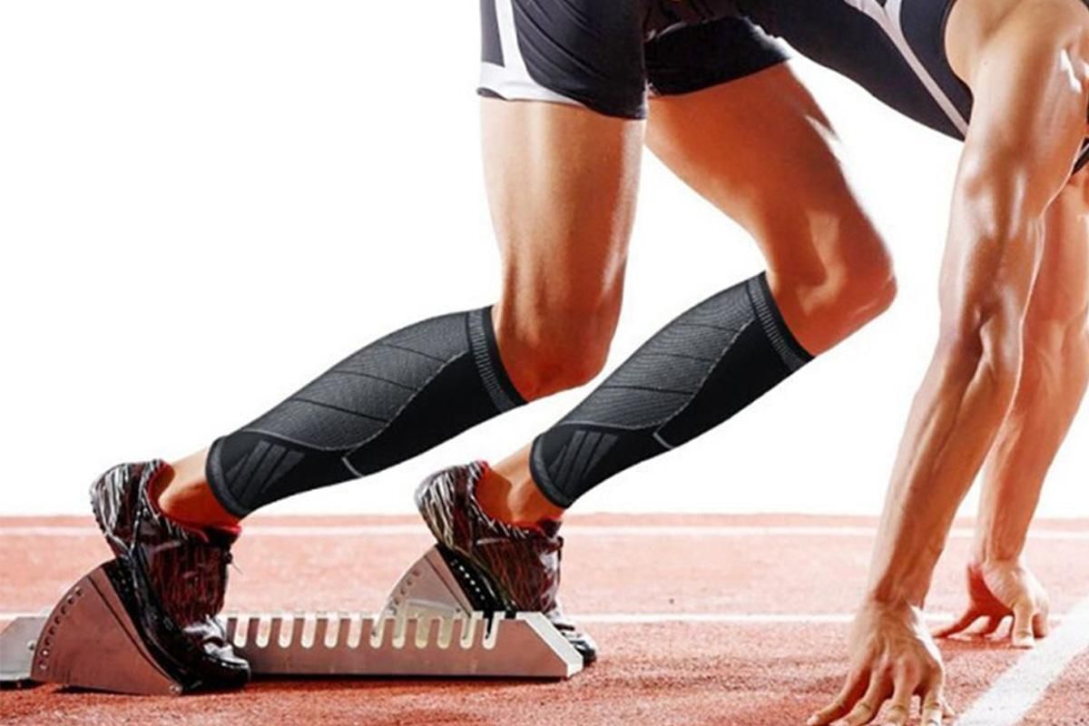2Pcs Calf Compression Sleeves Support Shin Splints Running Sports Unisex - L - Image 2