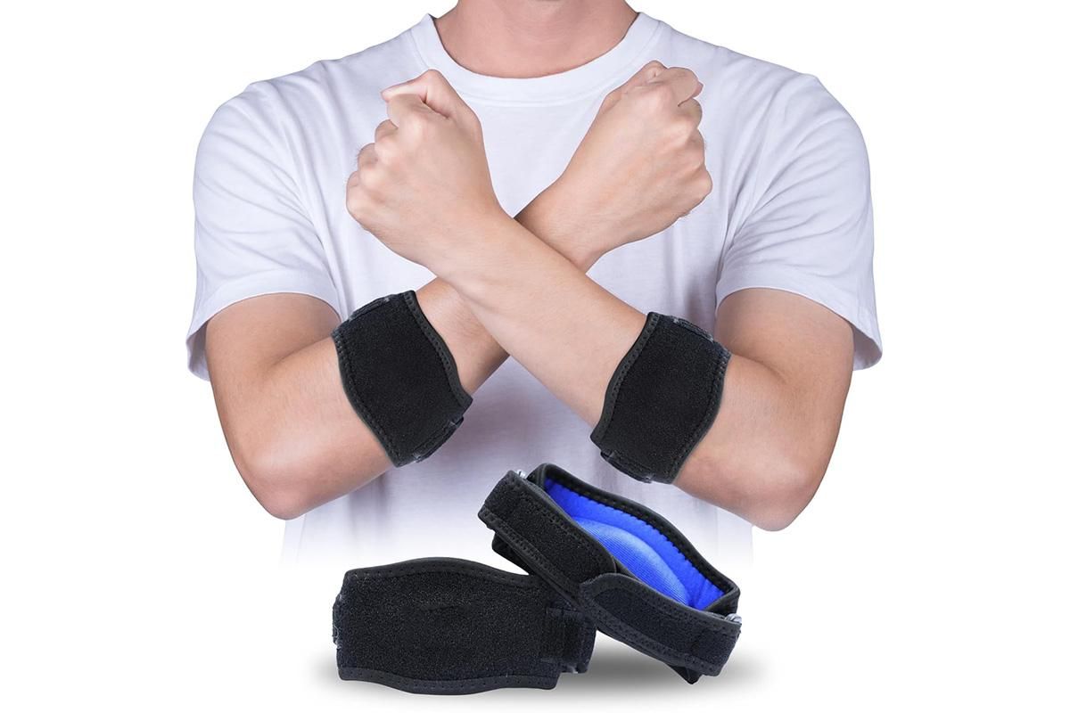 2PCS Elbow Braces Arm Support for Tennis Golf Sports Pain Relief - Image 2