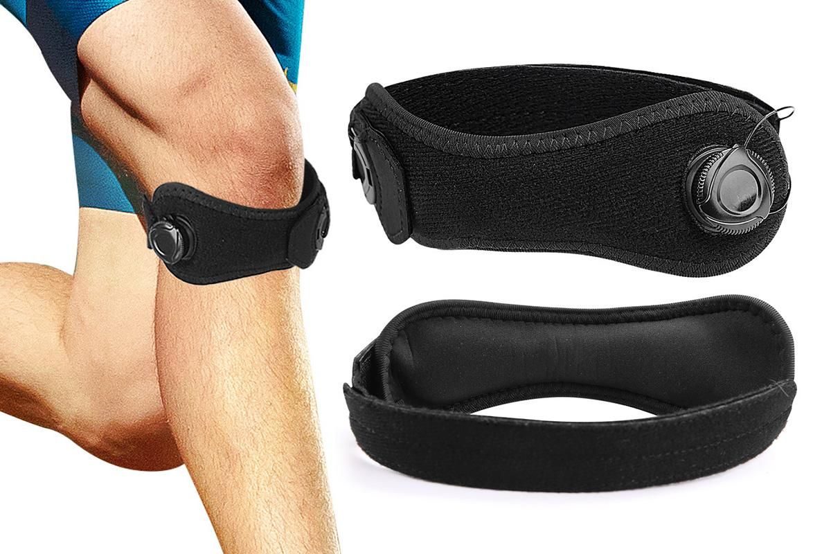 2PCS Knee Compression Sleeve Adjustable Patella Support Strap For Sports And Fitness - Image 1
