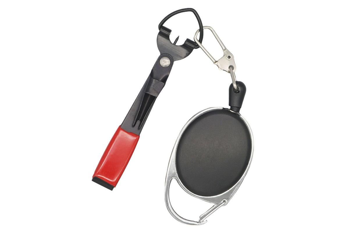 Fishing Knot Tying Tool Fast Line Clippers Tie Tippet Cutter Nipper - Red and Black - Image 1
