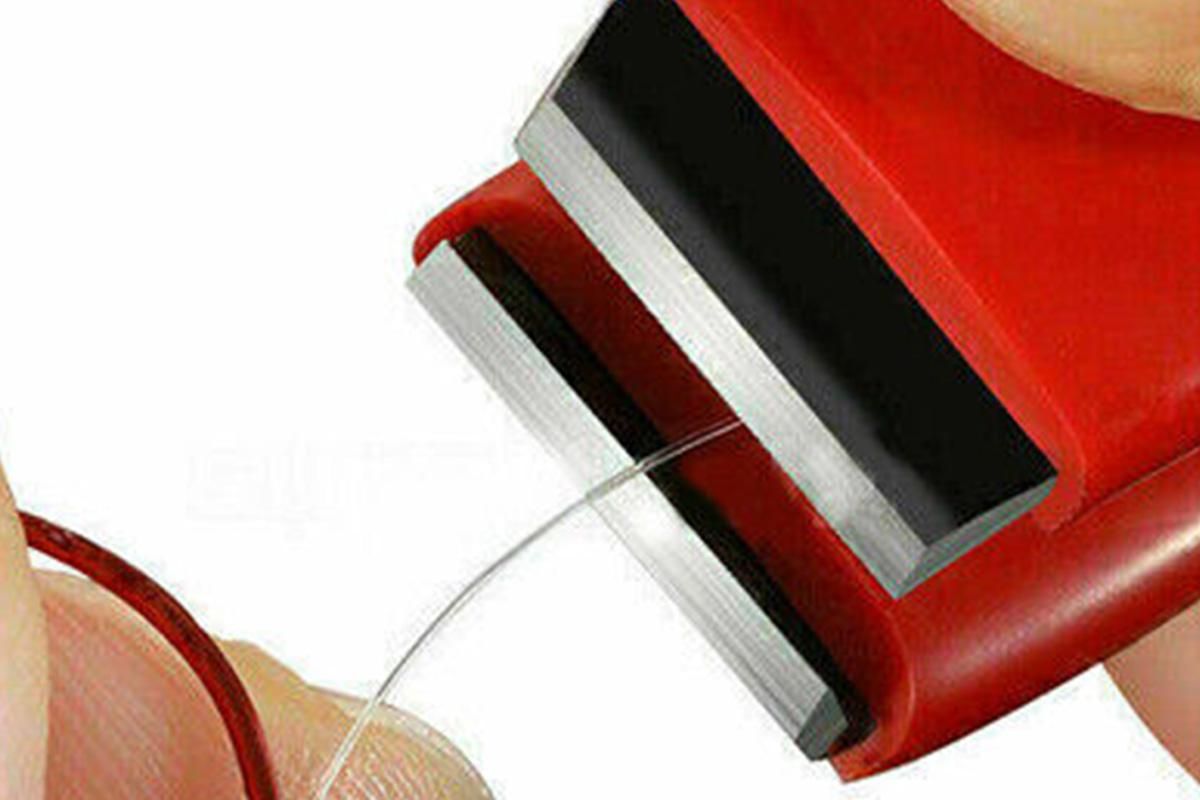Fishing Knot Tying Tool Fast Line Clippers Tie Tippet Cutter Nipper - Red and Black - Image 3