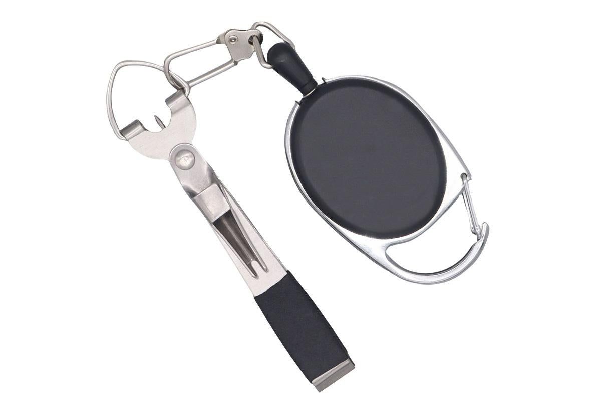 Fishing Knot Tying Tool Fast Line Clippers Tie Tippet Cutter Nipper - Silver and Black - Image 2